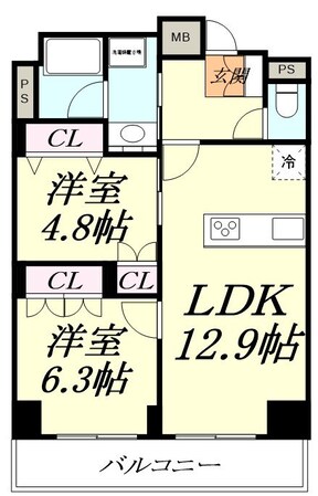 ロイジェントさいたま新都心の物件間取画像